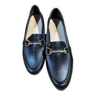 Michael Shannon Shoes Womens 9M Black Silvana  Slip On Minimal Loafers New